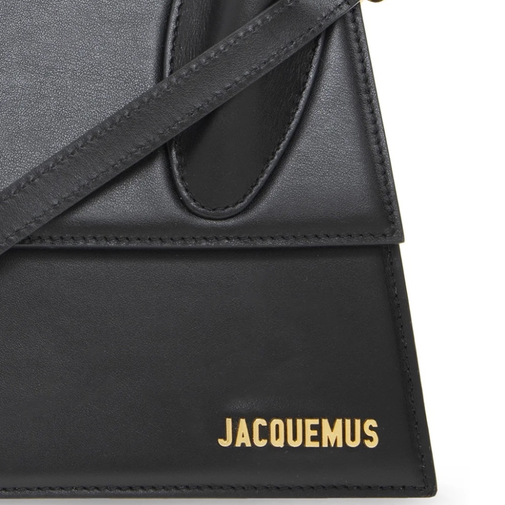 JACQUEMUS 'Le Grand Chiquito' Grand Black Leather Top Handle Bag - $975 - BNWT - Picture 4 of 8